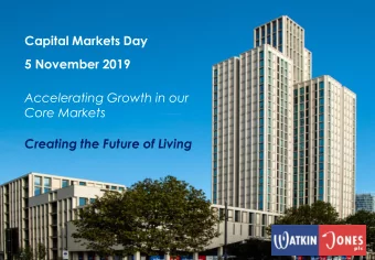 Capital Markets Day  5 November 2019  Accelerating Growth in our  Core Markets  Creating the Future