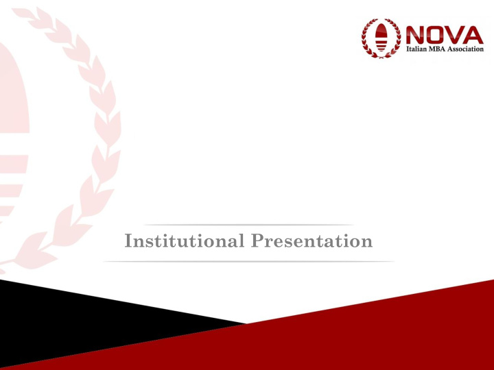 institutional presentation the nova association