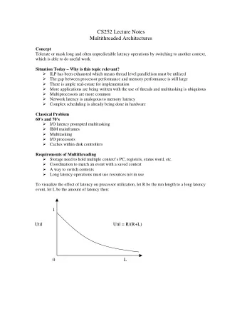 CS252LectureNotes  MultithreadedArchitectures    Concept