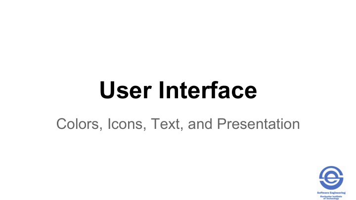 user interface