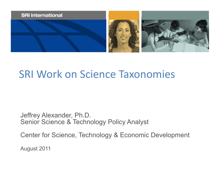 sri work on science taxonomies