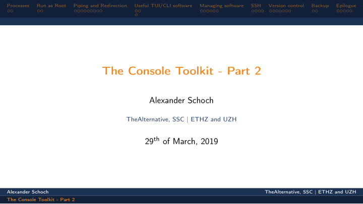 the console toolkit part 2