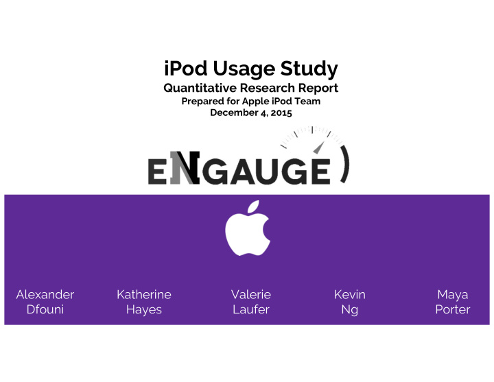 ipod usage study