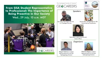 Tyler King, Hydrologist with the  Nicole Aikin, staff geologist at TRC  U.S. Geological Survey