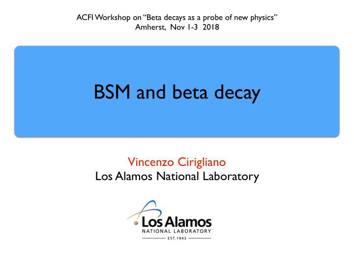 bsm and beta decay