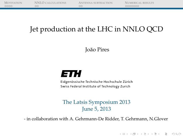 jet production at the lhc in nnlo qcd
