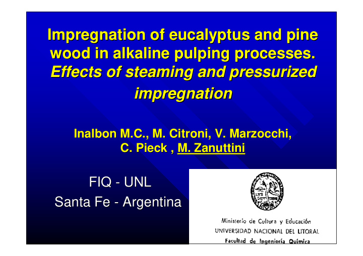 impregnation of eucalyptus and pine impregnation of