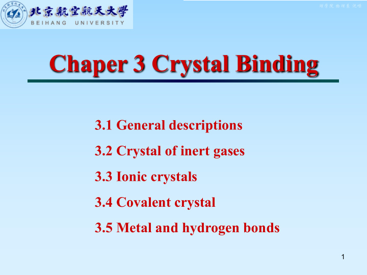 chaper 3 crystal binding