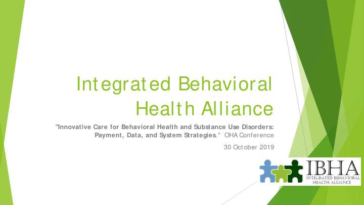integrated behavioral health alliance