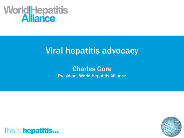 viral hepatitis advocacy