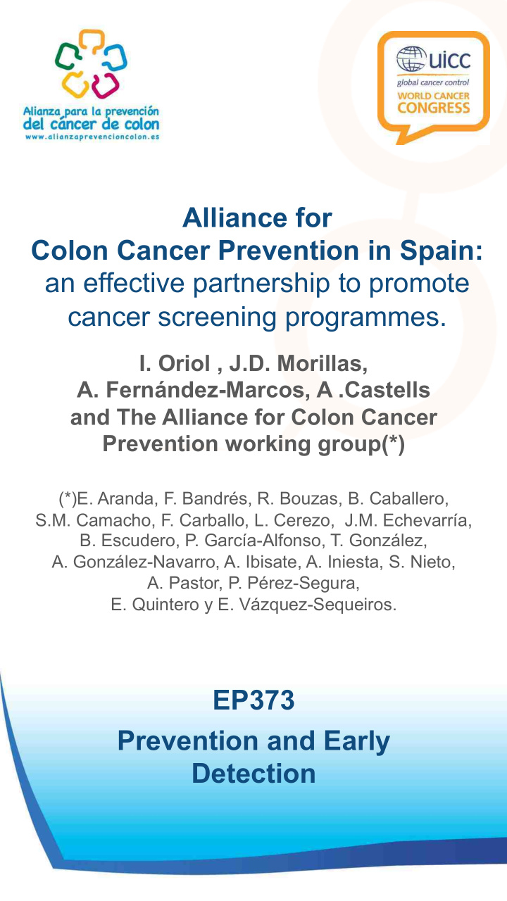 alliance for colon cancer prevention in spain an