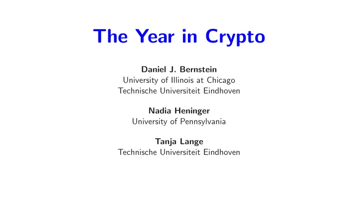 the year in crypto