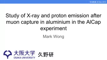 Study of X-ray and proton emission after  muon capture in aluminium in the AlCap  experiment  Mark