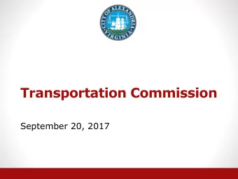 Transportation Commission  September 20, 2017  COMMISSION MINUTES:  April 2017 Meeting  Agenda Item