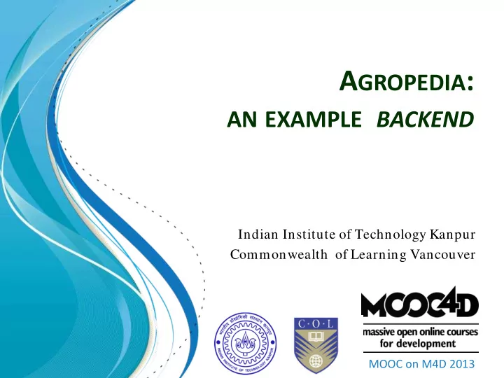 a gropedia an example backend