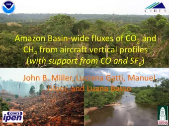 Amazon Basin-wide fluxes of CO 2 and CH 4 from aircraft vertical profiles ( with support from CO