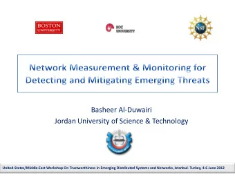 Basheer Al-Duwairi  Jordan University of Science &amp; Technology  United-States/Middle-East