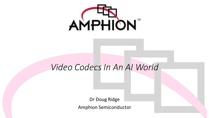 video codecs in an ai world