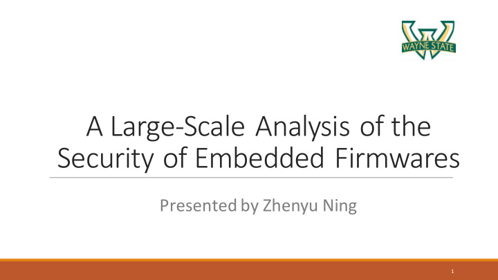 a large scale analysis of the security of embedded