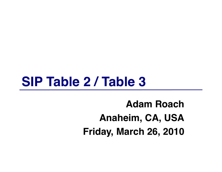sip table 2 table 3