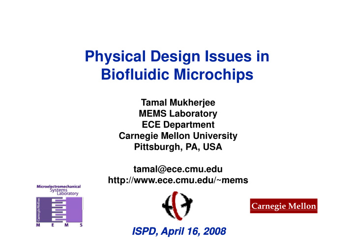 physical design issues in biofluidic microchips