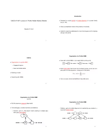 I  i M i M i  5  6  Handling non-Global Alignments  Original profile HMMs model entire sequence