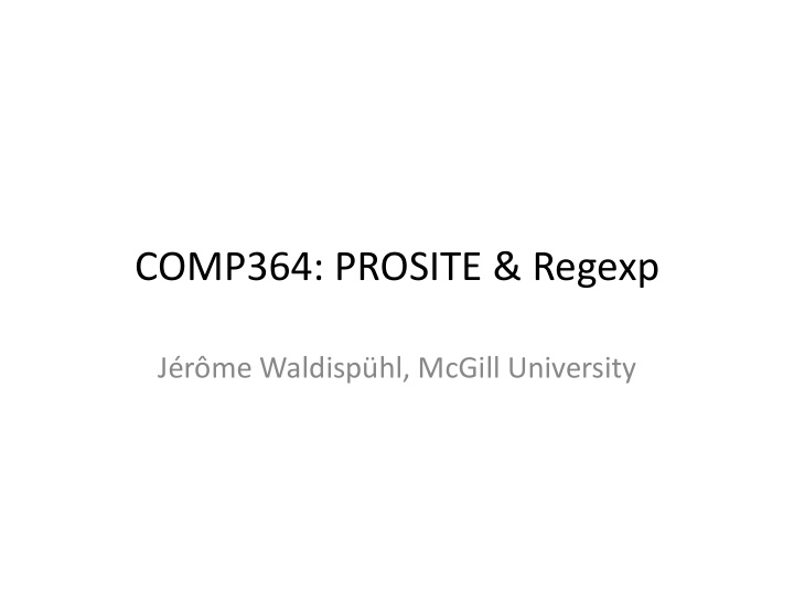 comp364 prosite regexp