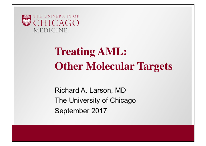 treating aml other molecular targets
