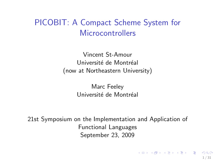picobit a compact scheme system for microcontrollers