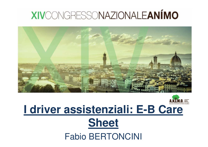 i driver assistenziali e b care sheet