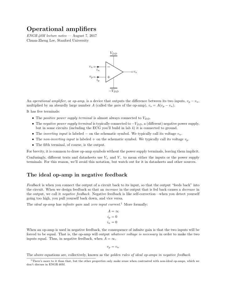 operational amplifiers