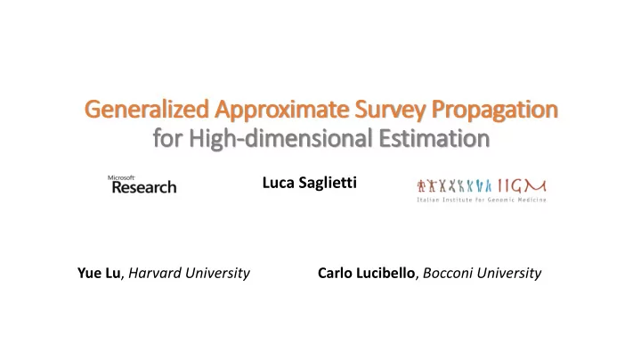generalized approximate survey propagation