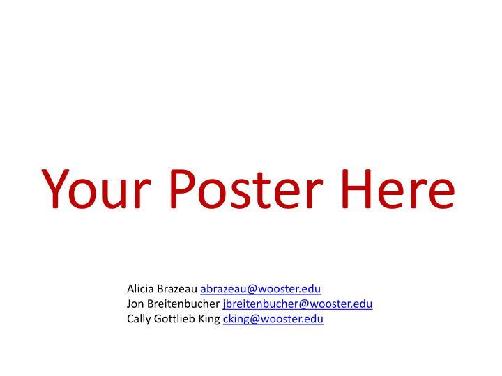 your poster here