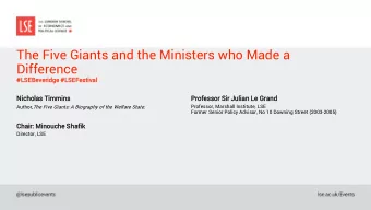 The Five Giants and the Ministers who Made a  Difference  #LSEBe  Beveri  veridge #LSEFesti
