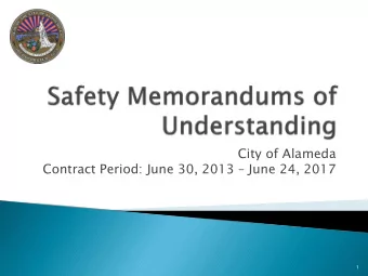 City of Alameda  Contract Period: June 30, 2013  June 24, 2017  1  International Association