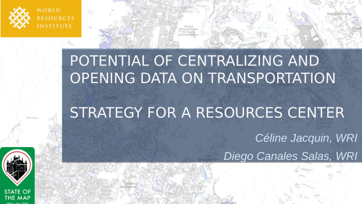 potential of centralizing and opening data on