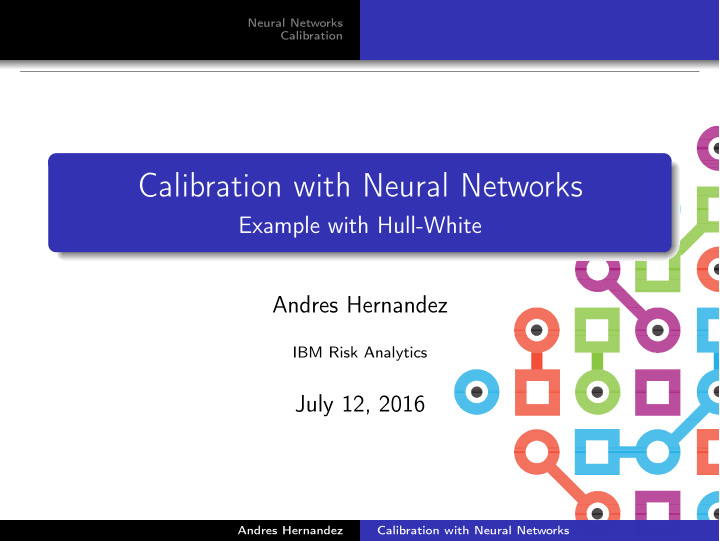 calibration with neural networks