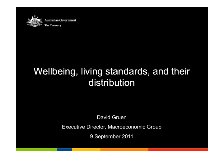 wellbeing living standards and their wellbeing living