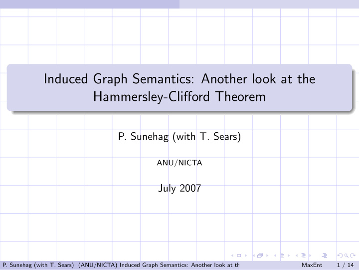 induced graph semantics another look at the hammersley