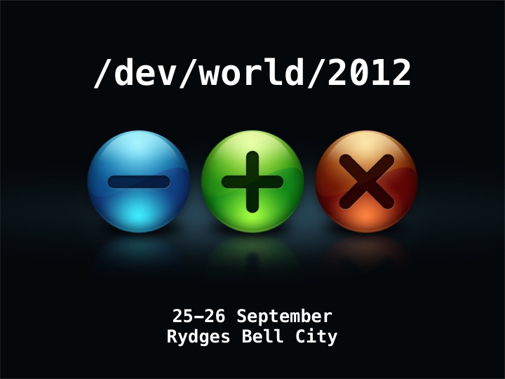 dev world 2012