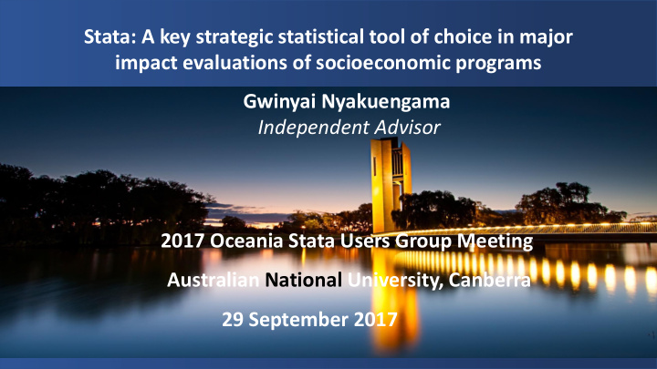 stata a key strategic statistical tool of choice in major