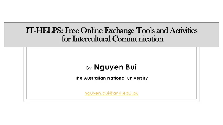 it h it helps f elps free online exchange tools and a ree