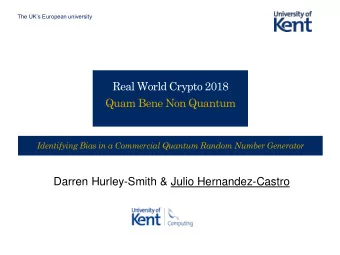 Quam Bene Non Quantum  Identifying Bias in a Commercial Quantum Random Number Generator  Darren