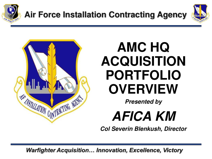 warfighter acquisition innovation excellence victory