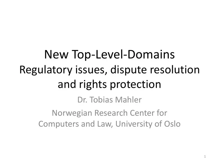 new top level domains