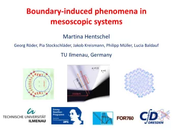 Boundary-induced phenomena in  mesoscopic systems  Martina Hentschel  Georg Rder, Pia