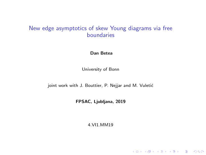 new edge asymptotics of skew young diagrams via free