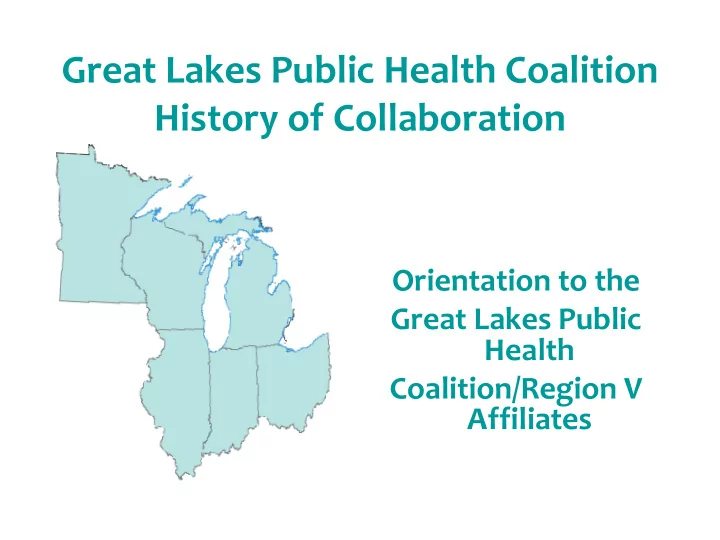 great lakes public health coalition