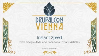 Instant Speed  with Google AMP and Facebook Instant Articles  Baris Wanschers  Baris Wanschers