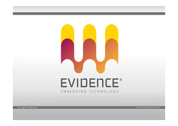 1 evidence short company description and a bit of roadmap